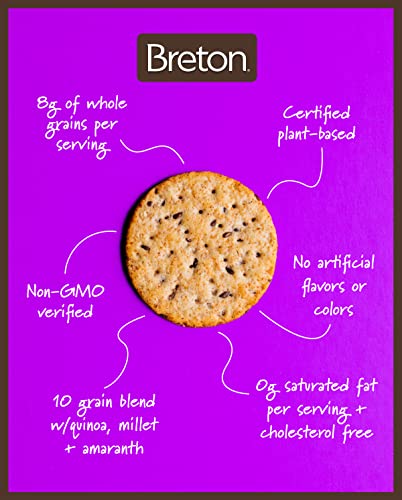 Breton Multigrain Crackers kitchen scene—wholesome, natural ingredients.