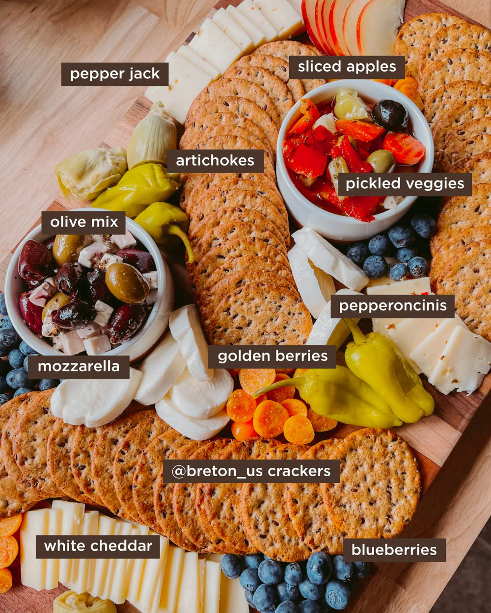 Breton Multigrain Crackers on a serving plate—crispy texture for gatherings.