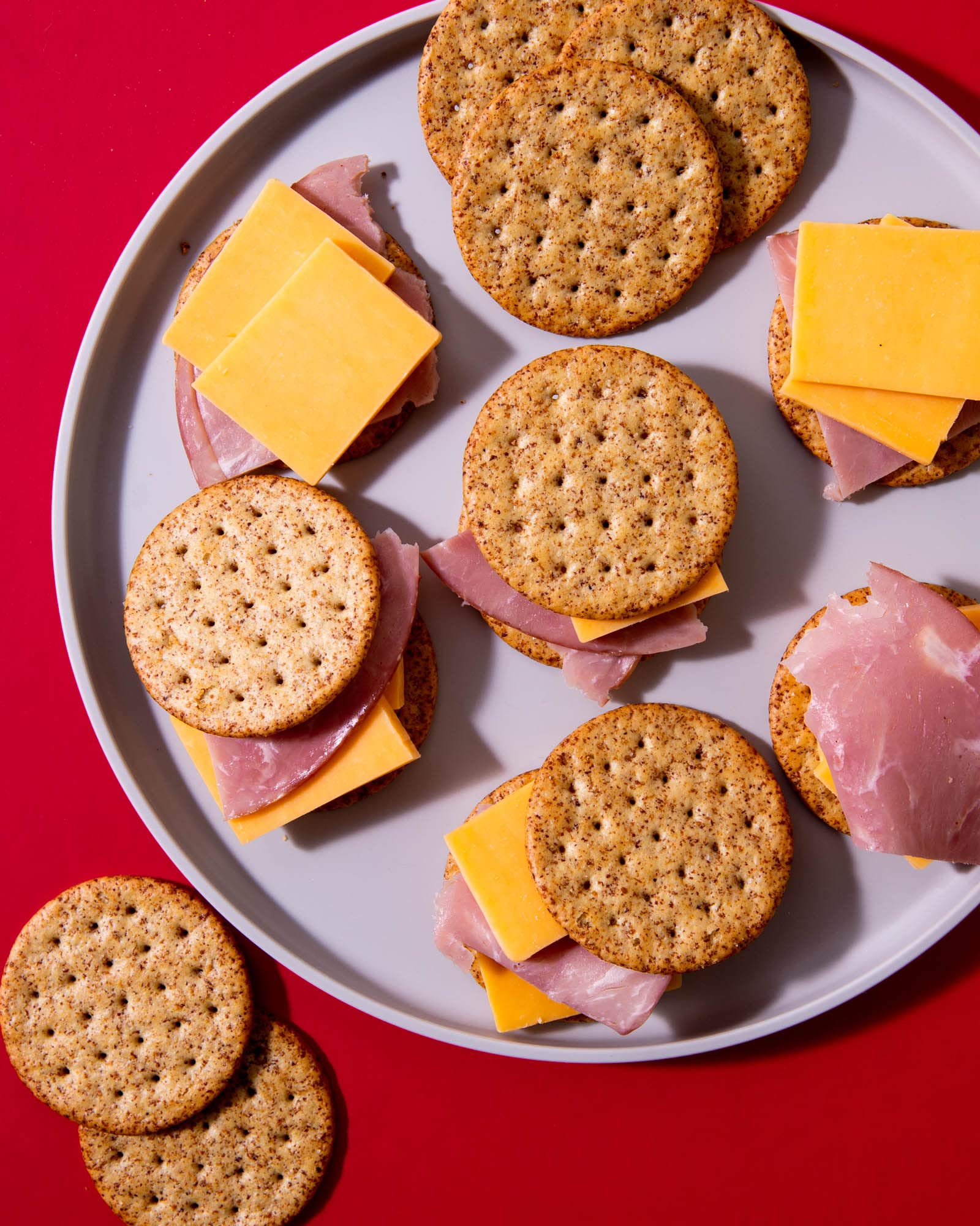 Breton Original Crackers assorted plate, ready for dips and toppings