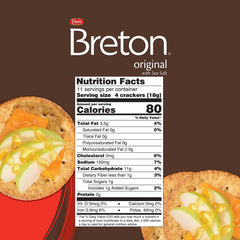 Breton Original Crackers crisp bite close-up, showcasing light texture for simple snacking