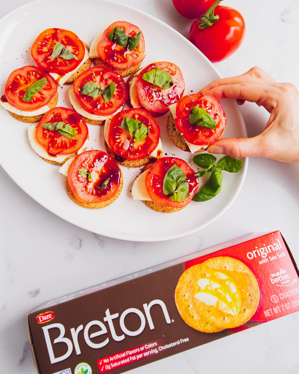 Breton Original Crackers golden-brown close-up, inviting crunch
