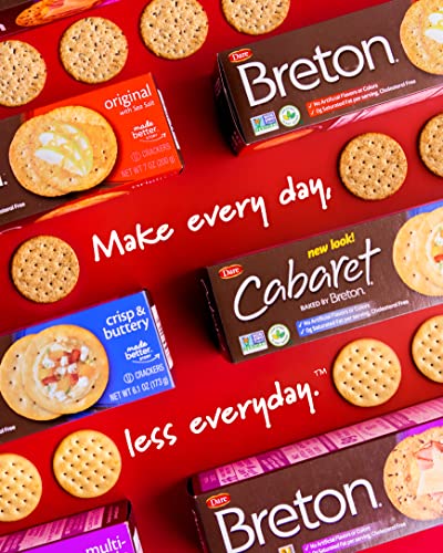 Breton Original Crackers with meat and spread, perfect starter bites