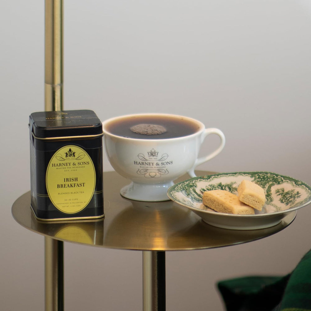 Brewing Harney and Sons Irish Breakfast Tea in a teapot for a robust cup