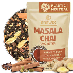 BREWIX Masala Chai loose leaf tea ready to brew for a bold cup.