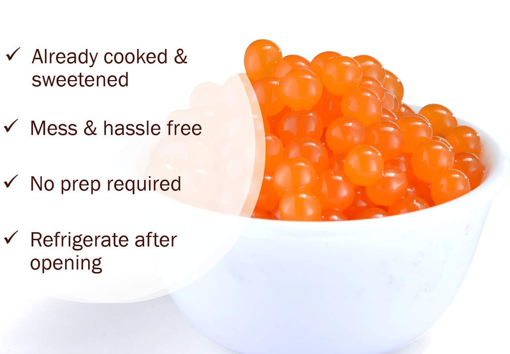 Brexonic Mango Boba Pearls tea setup ready for café-quality bubbles at home
