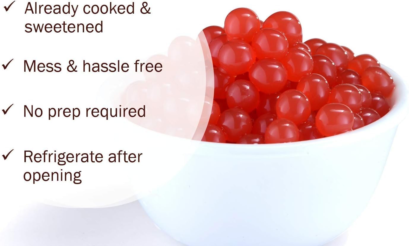 BREXONIC popping boba pearls blueberry – burst of flavor in cold beverages.