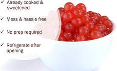 BREXONIC popping boba pearls blueberry – burst of flavor in cold beverages.