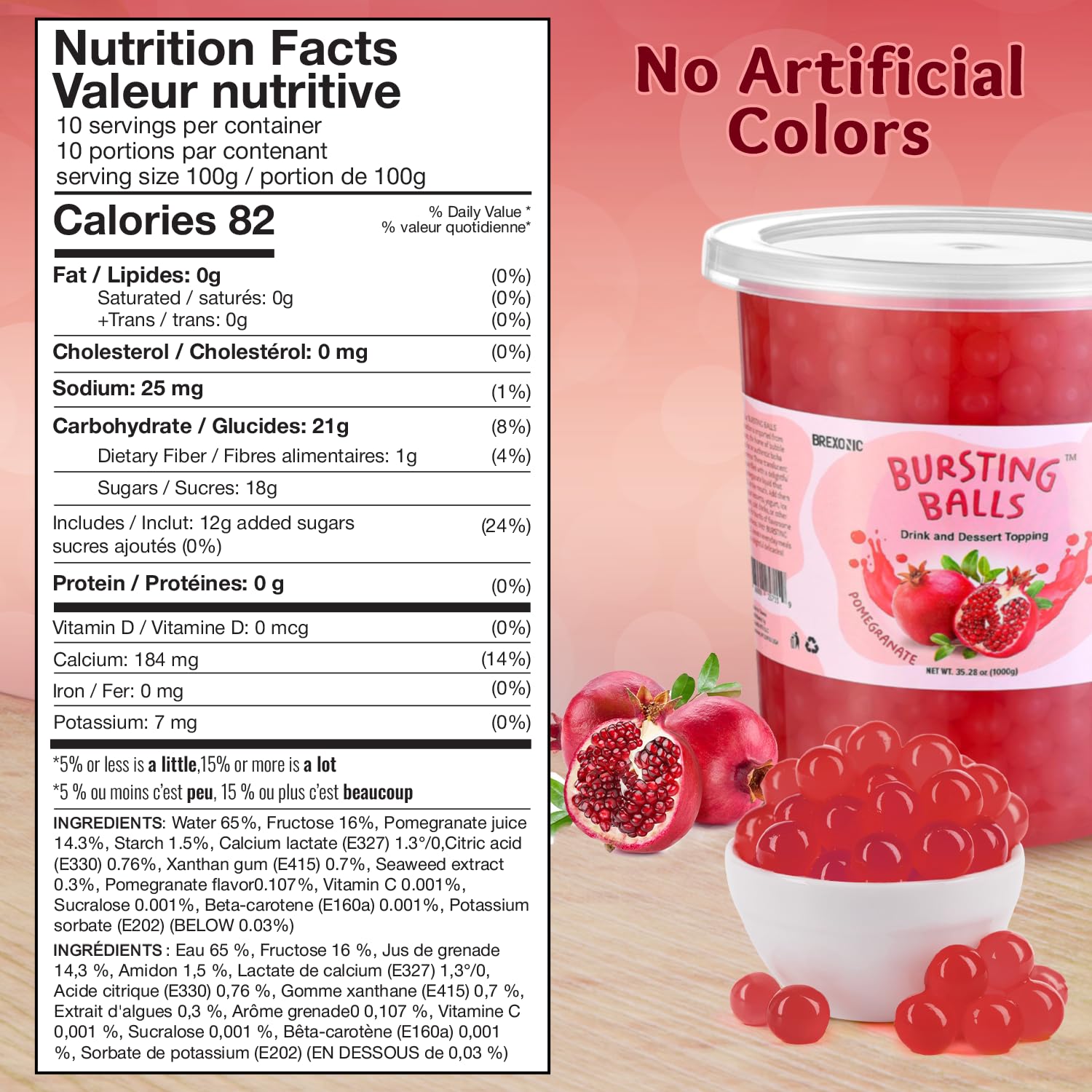BREXONIC popping boba pearls mango – juicy bursts to elevate smoothies and drinks.