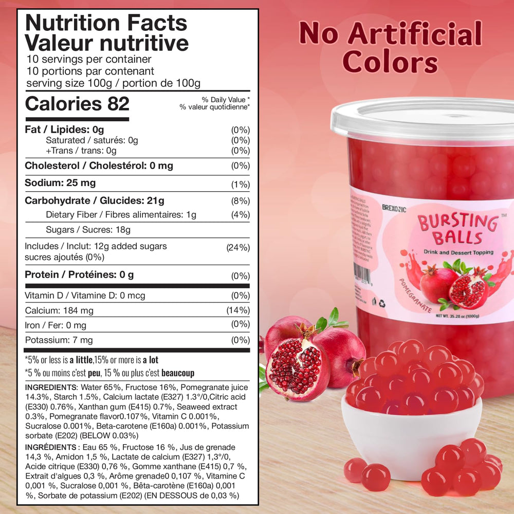 BREXONIC popping boba pearls mango – juicy bursts to elevate smoothies and drinks.