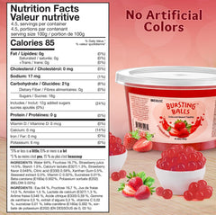 Brexonic popping boba strawberry pearls bursting fruit flavor in beverages.