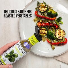 Label close-up of BRIANNAS Avocado Oil Herb Vinaigrette highlighting gluten-free and paleo-friendly profile