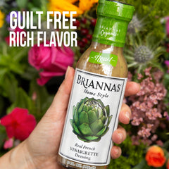 BRIANNAS vinaigrette on a colorful salad bowl shows versatile use
