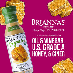 Close-up of Briannas dressing with fruit and greens showing balanced flavor