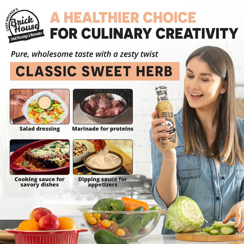 Brick House Classic Sweet Herb Vinaigrette on grilled vegetables as a marinade