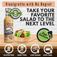 Brick House Classic Sweet Herb Vinaigrette over a fresh salad bowl