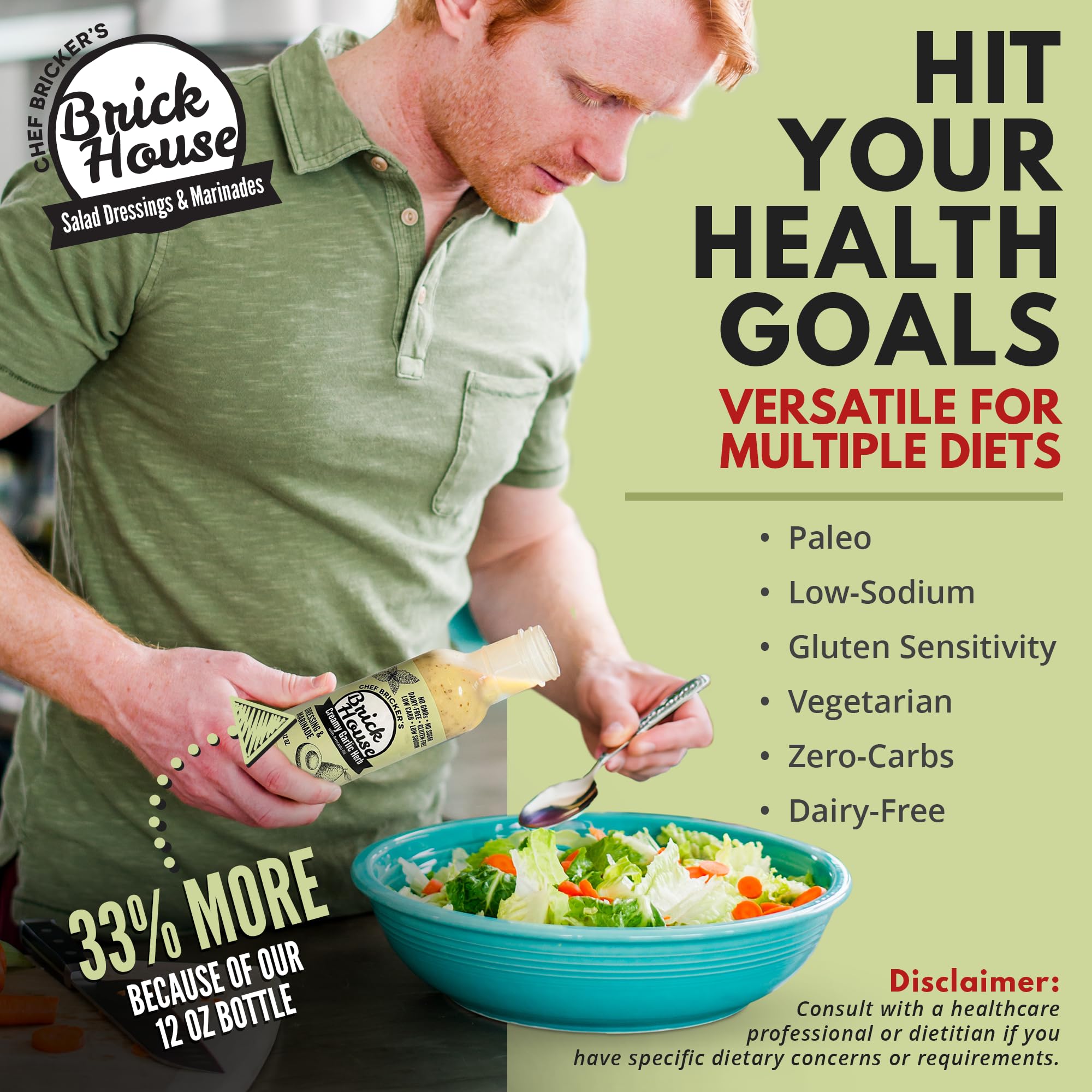 Brick House Creamy Garlic Herb Vinaigrette used as marinade for chicken or veggies.