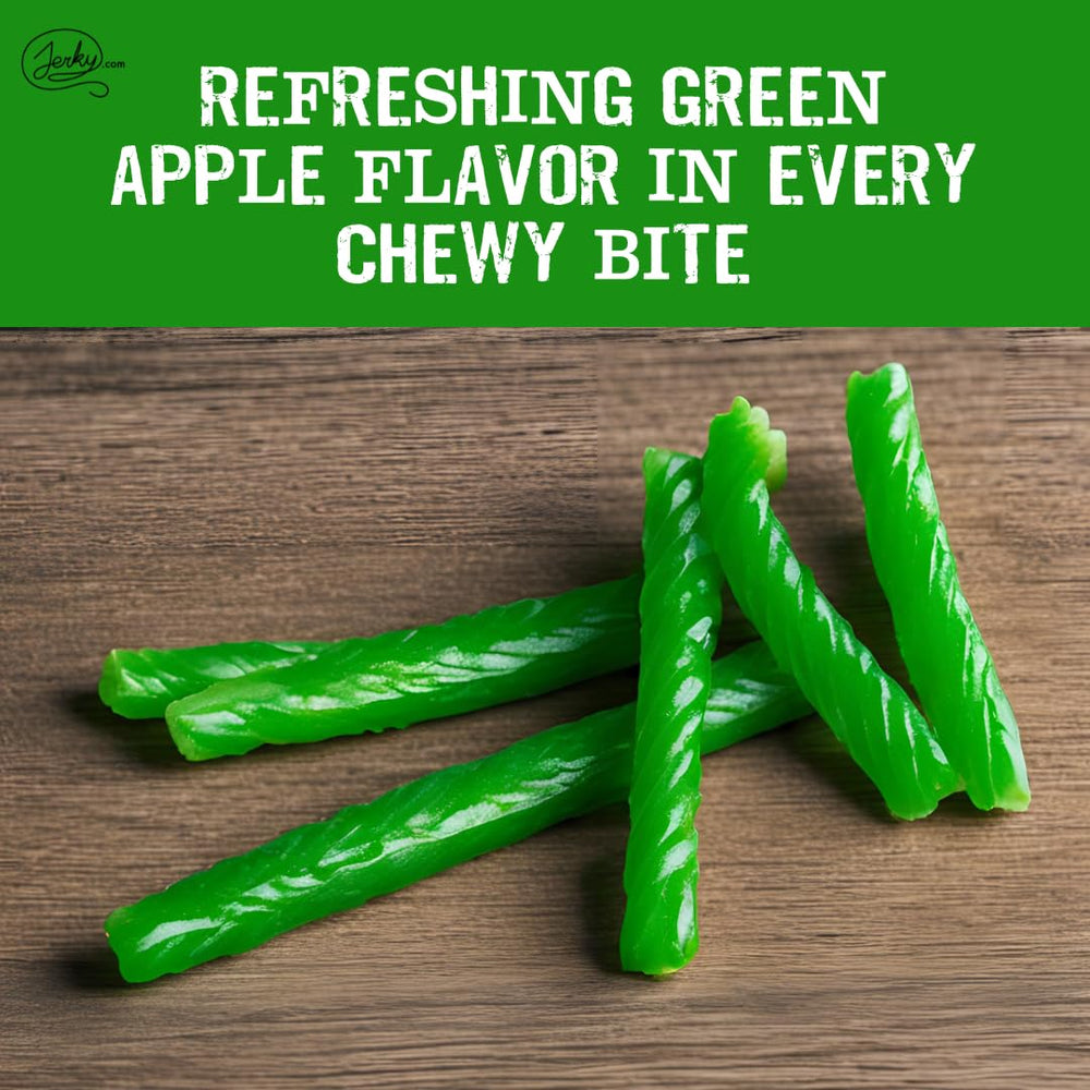 Green Apple among 12 gourmet flavors in Bricktown Goods old fashioned candy assortment.