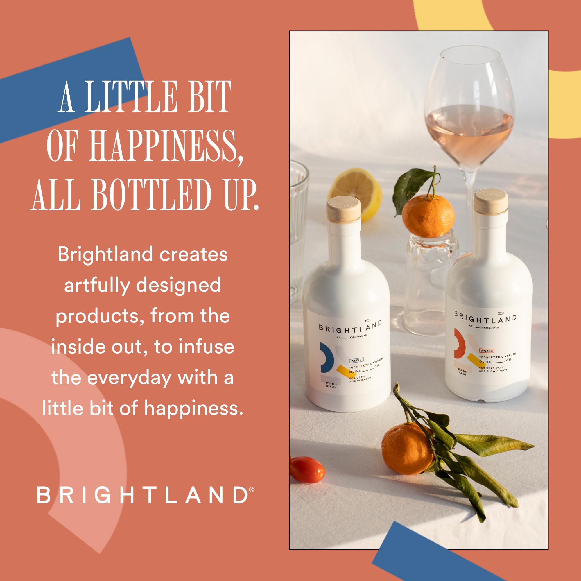Brightland label artwork close-up reflecting craft and flavor