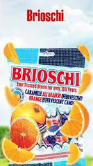 Brioschi Italy origin label signals trusted, centuries-old citrus treat.