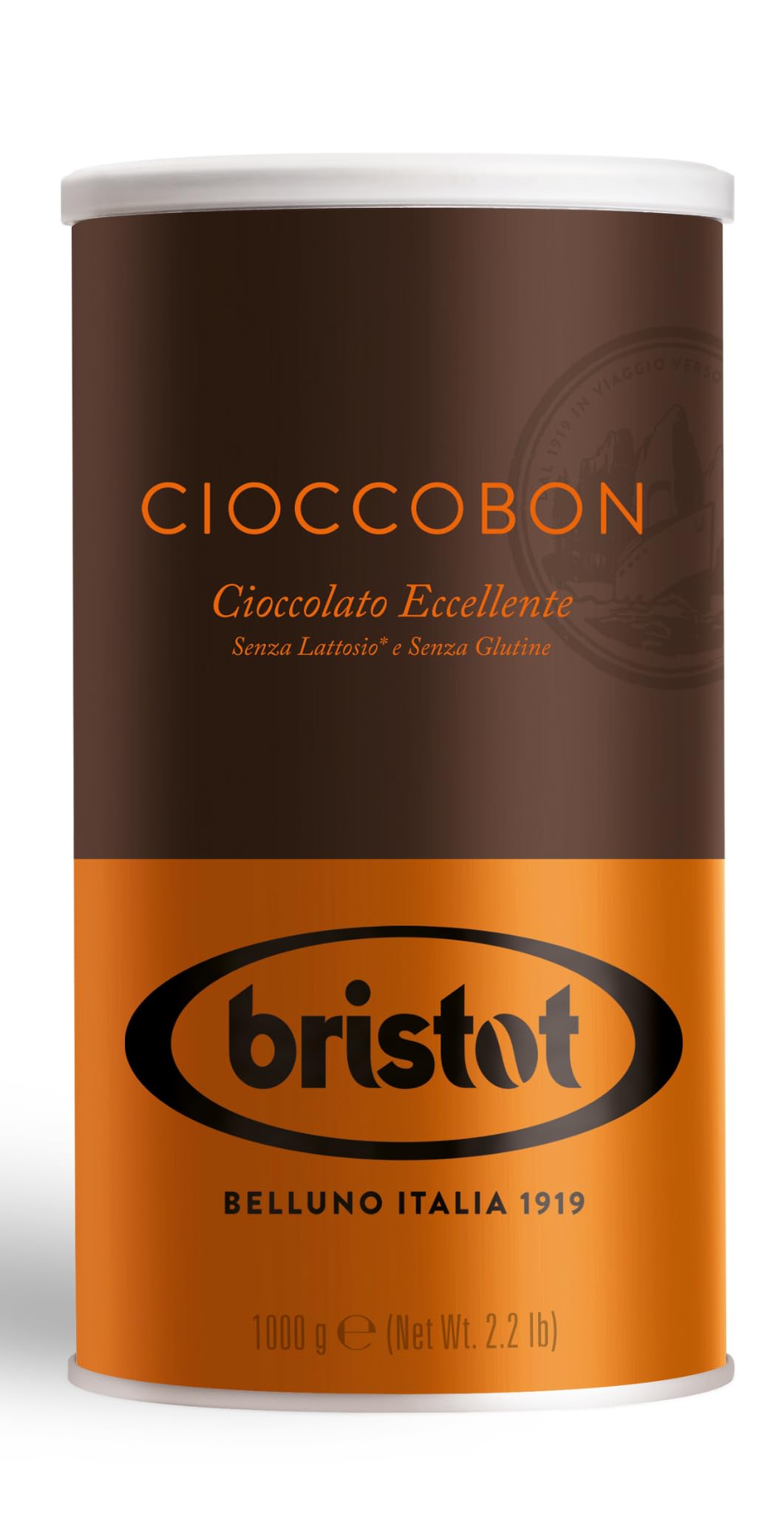 Bristot Cioccobon powder in a pouch ready to mix for a cozy hot chocolate