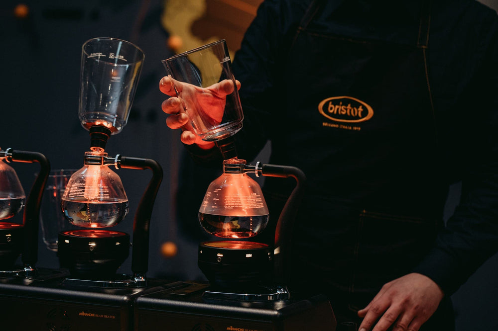 Bristot Classico ground espresso label highlights 1919 heritage and Dolomites-roasted origins.