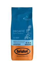 Bristot Decaf Ground Espresso packaging front for moka and espresso at home