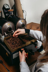 French press setup with Bristot grounds for full-bodied flavor