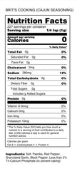 Britscookin Cajun Seasoning bayou-inspired blend in bowl for versatile soups and vegetables.