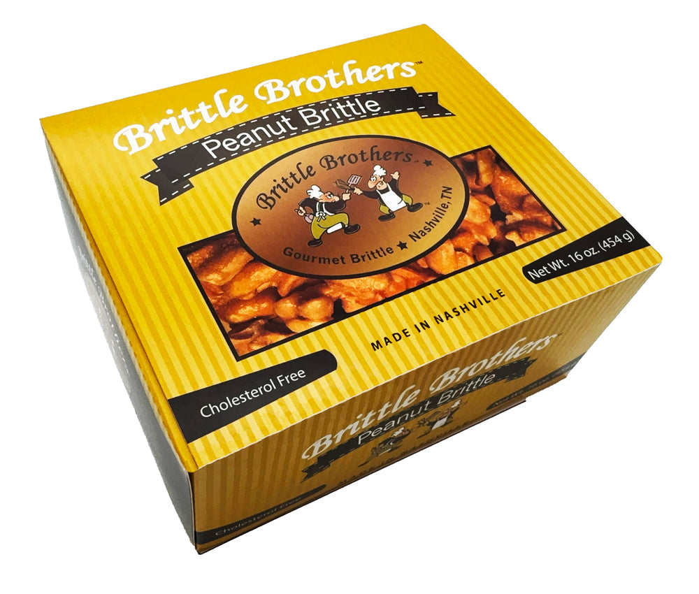 Brittle Brothers peanut brittle gift box ready for gifting