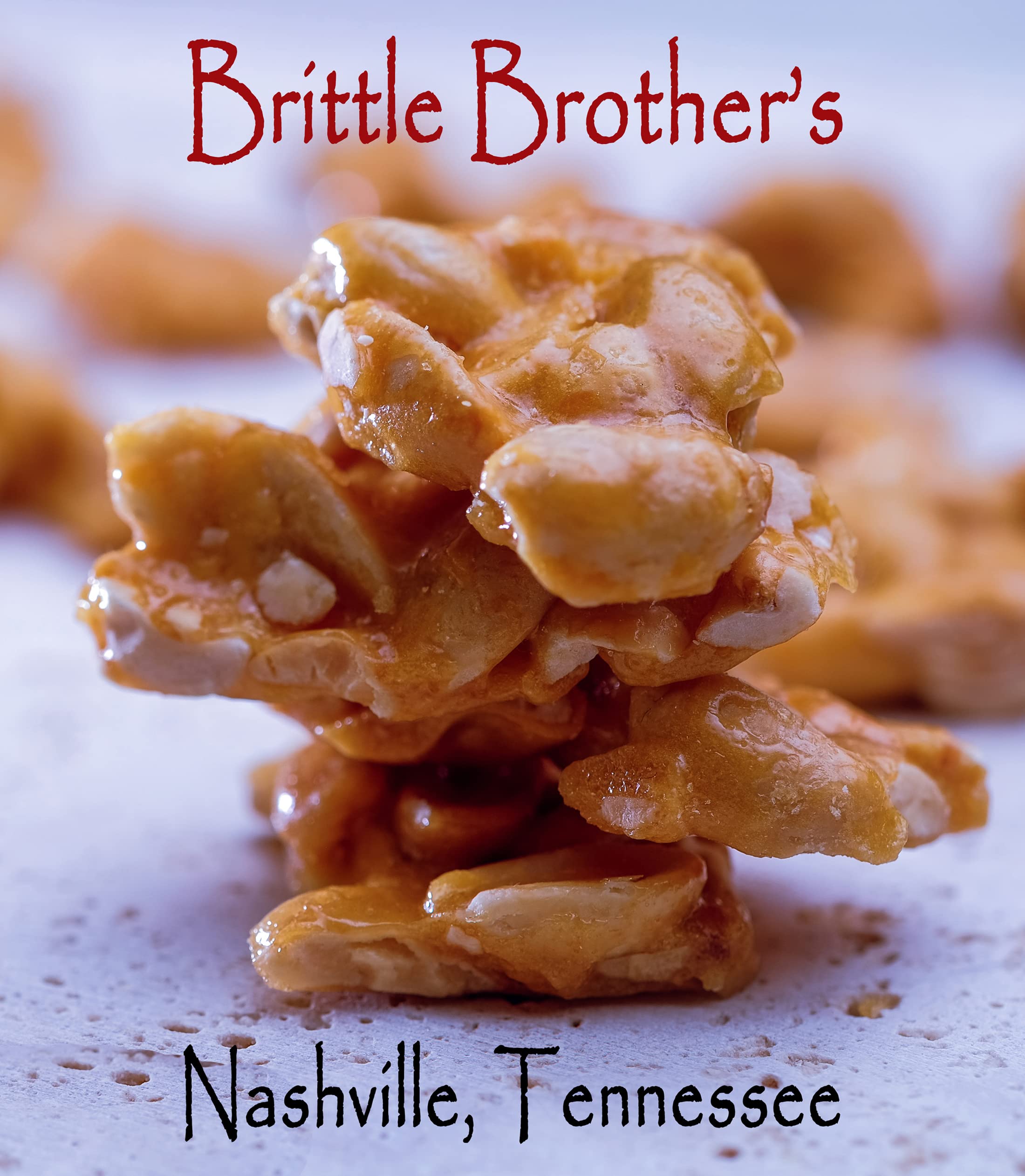 Brittle Brothers peanut brittle made in USA packaging