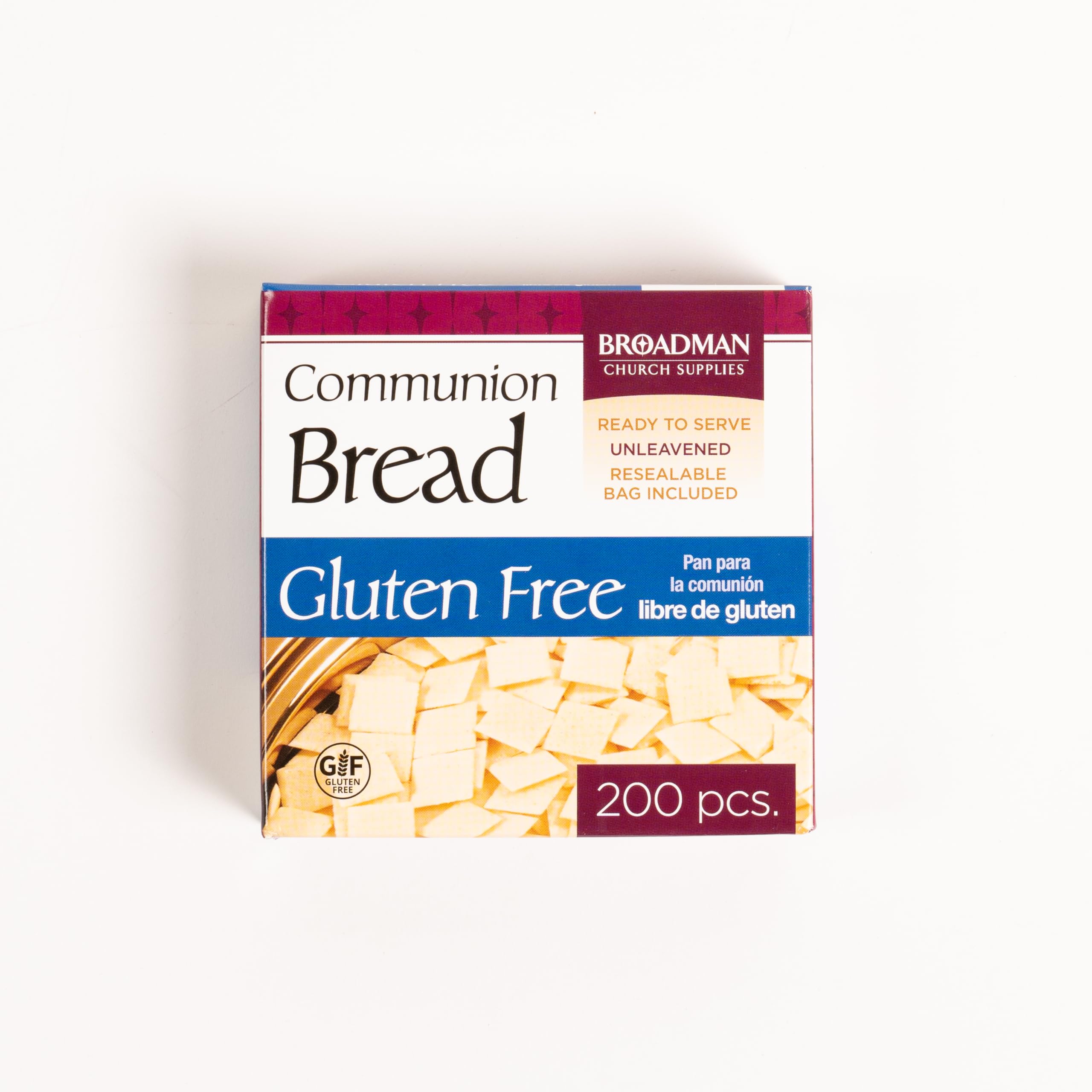 Label-friendly Broadman gluten-free communion bread 200-count pack