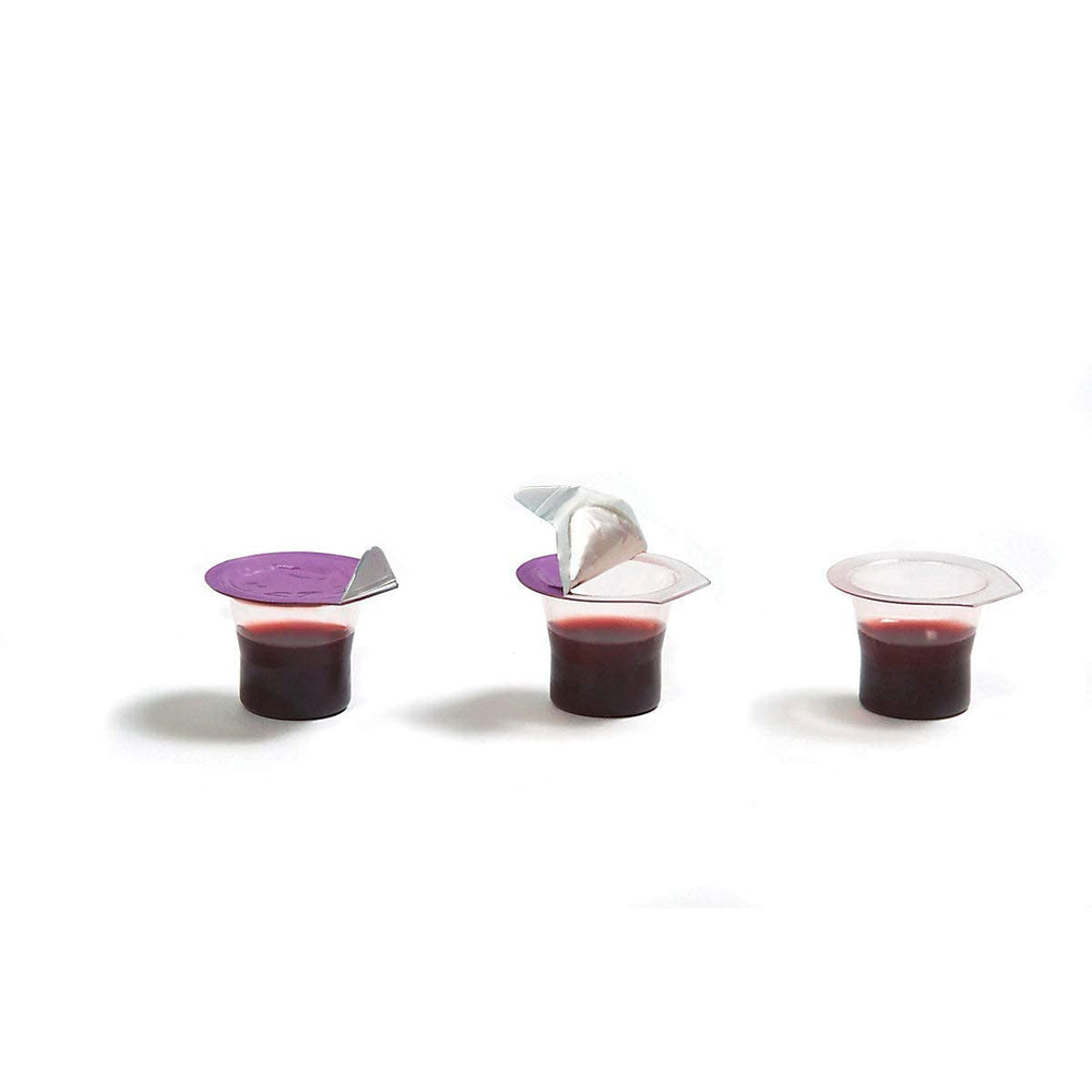 Fellowship Cup seal-lift demonstrates easy access to juice for orderly distribution.