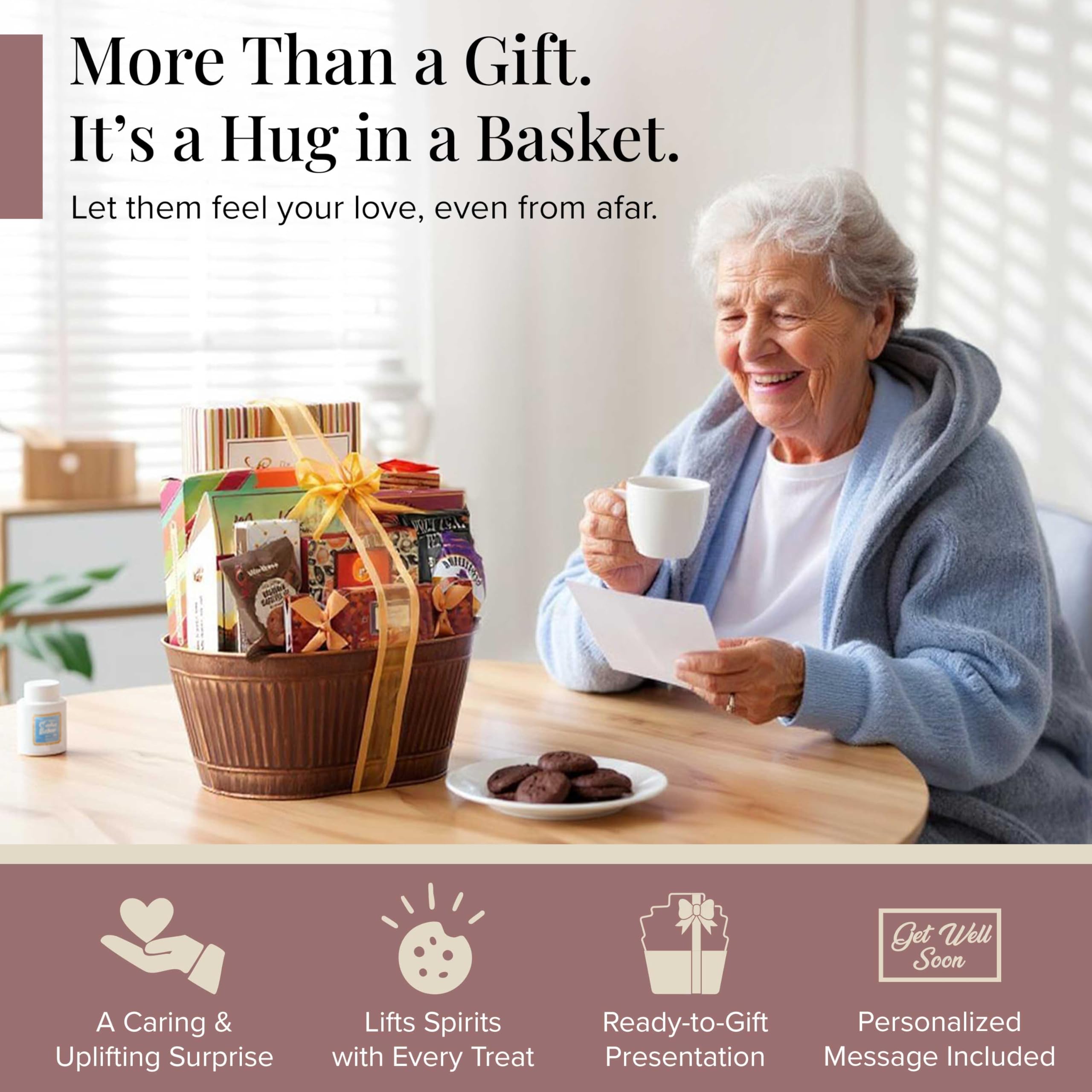 Broadway Basketeers bestseller snacks assortment including cookies and chocolates for recovery
