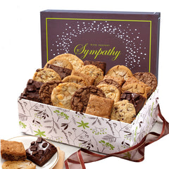 Broadway Basketeers condolence box with brownies and cookies for comforting gestures
