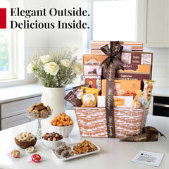 Broadway Basketeers popcorn and nuts close-up, ideal for sharing during mourning.