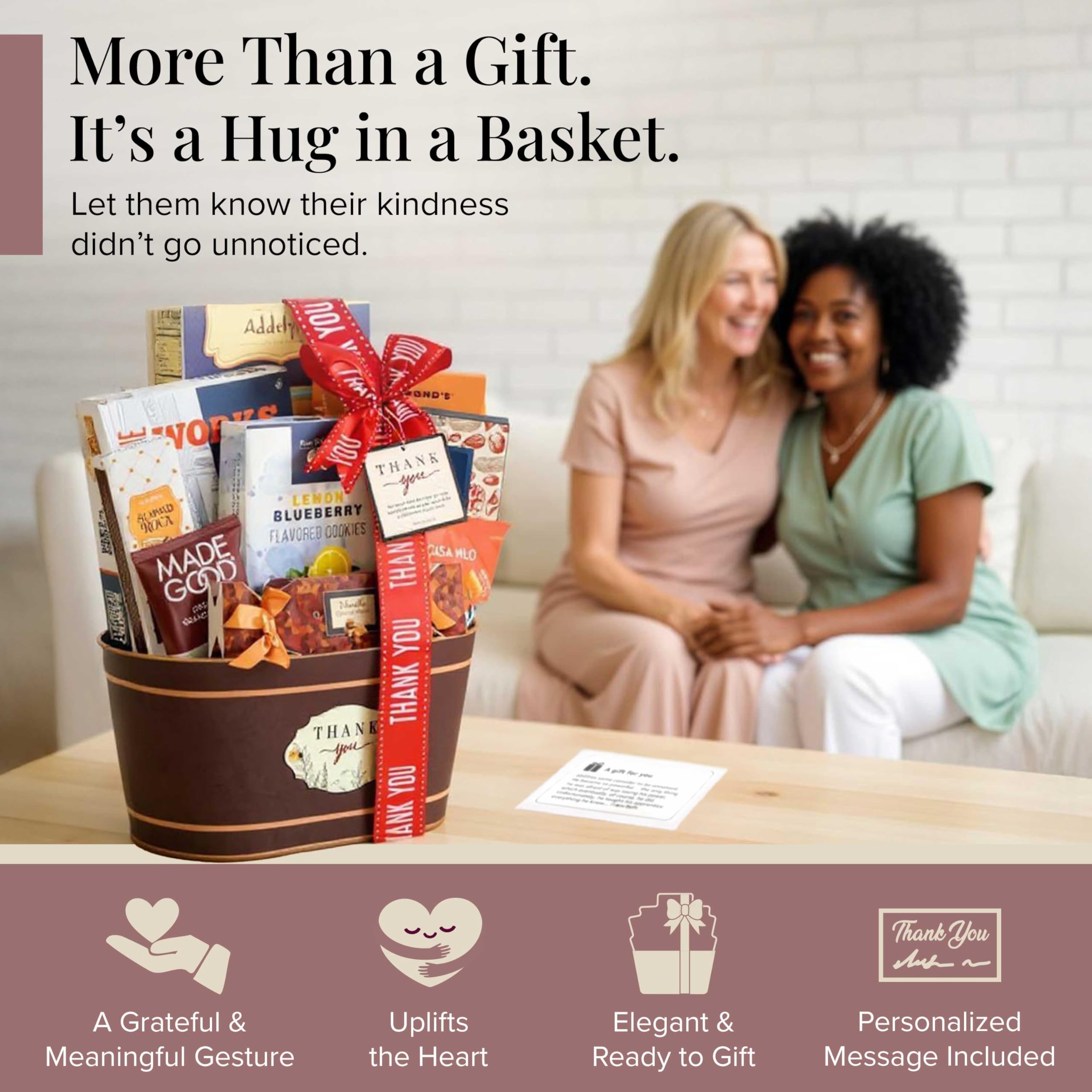 Broadway Basketeers snack assortment wide shot shows variety for celebrations and sharing.