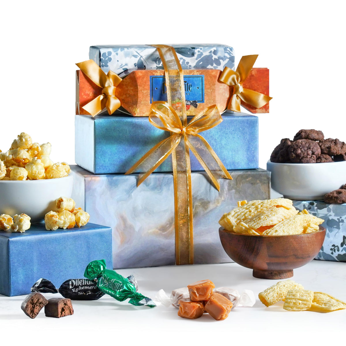 Broadway Basketeers snack tower unboxing for celebrations