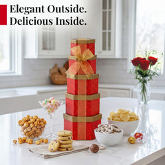 Broadway Basketeers Snacks Collection Closeup showcases a curated assortment for birthdays.