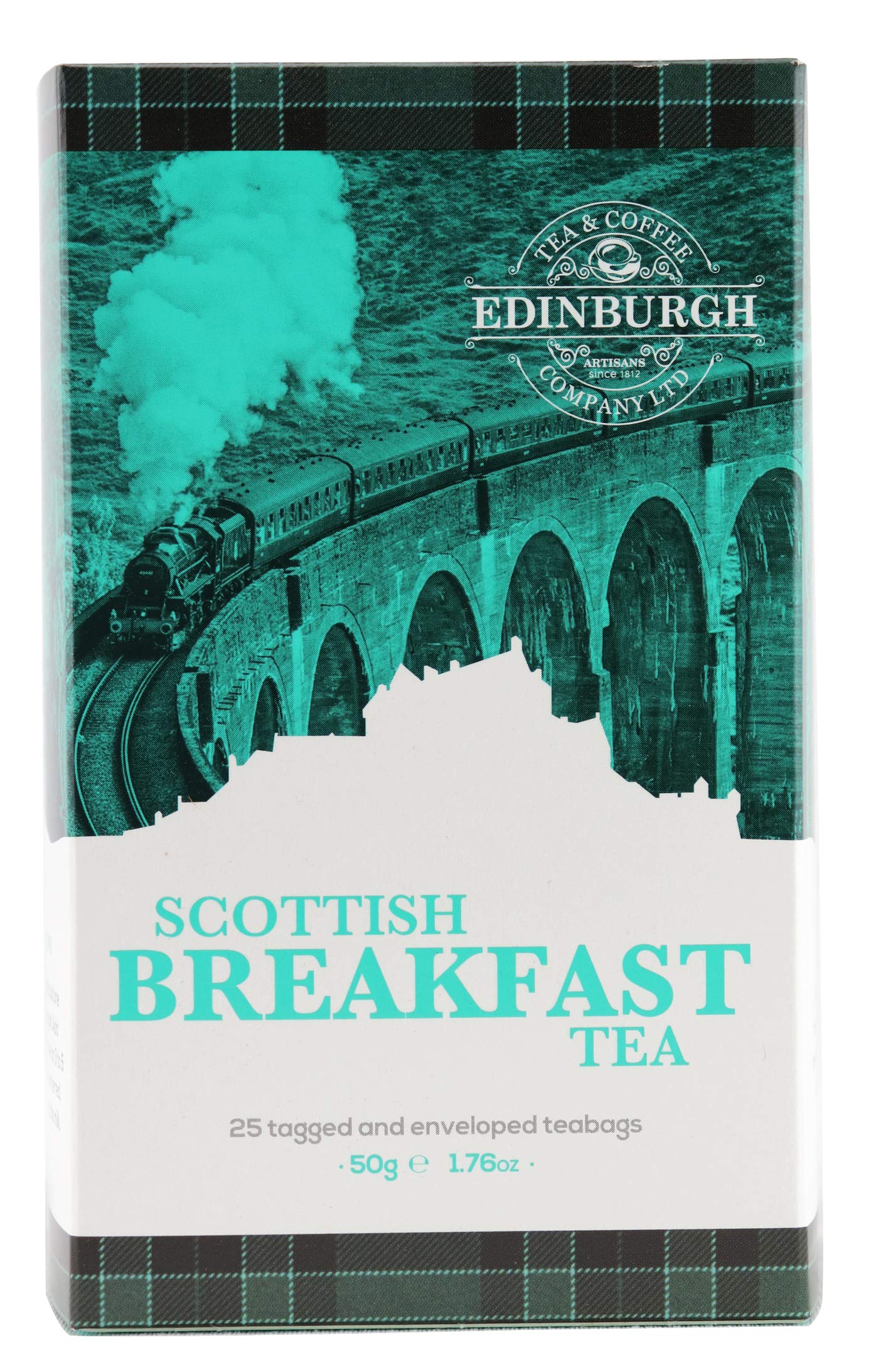 Brodies Scottish Breakfast Tea box with 25 sachets for a quick morning brew.
