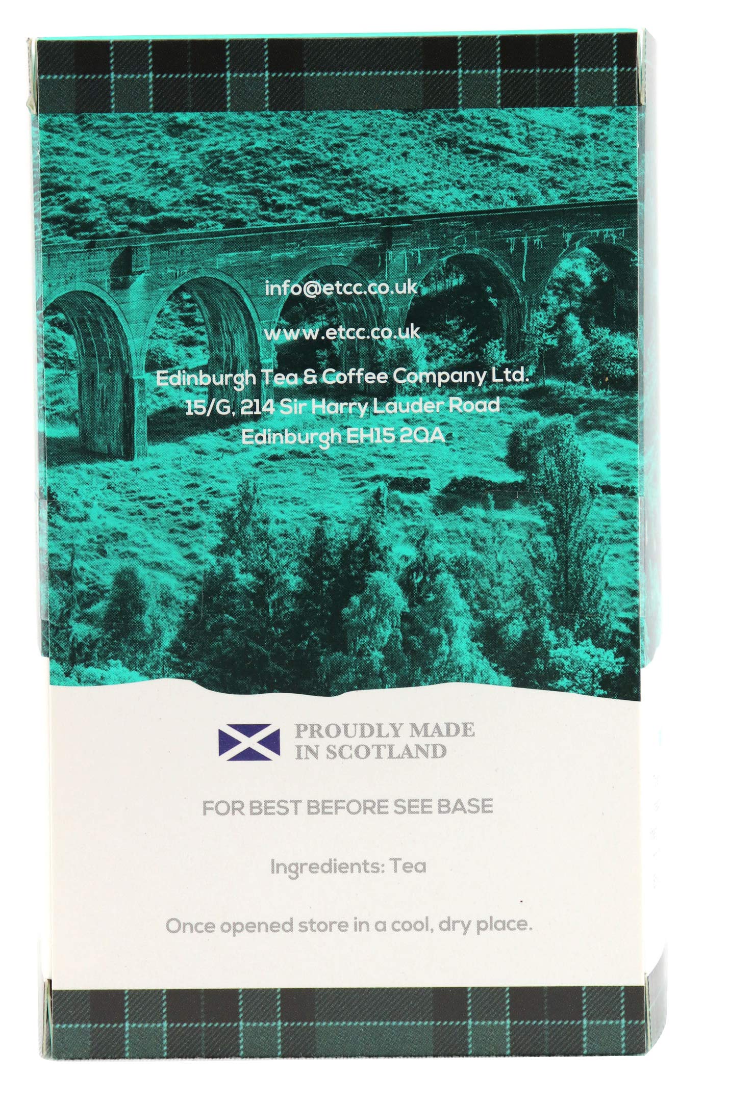 Brodies Scottish Breakfast Tea envelope tagging packaging for freshness and easy storage.