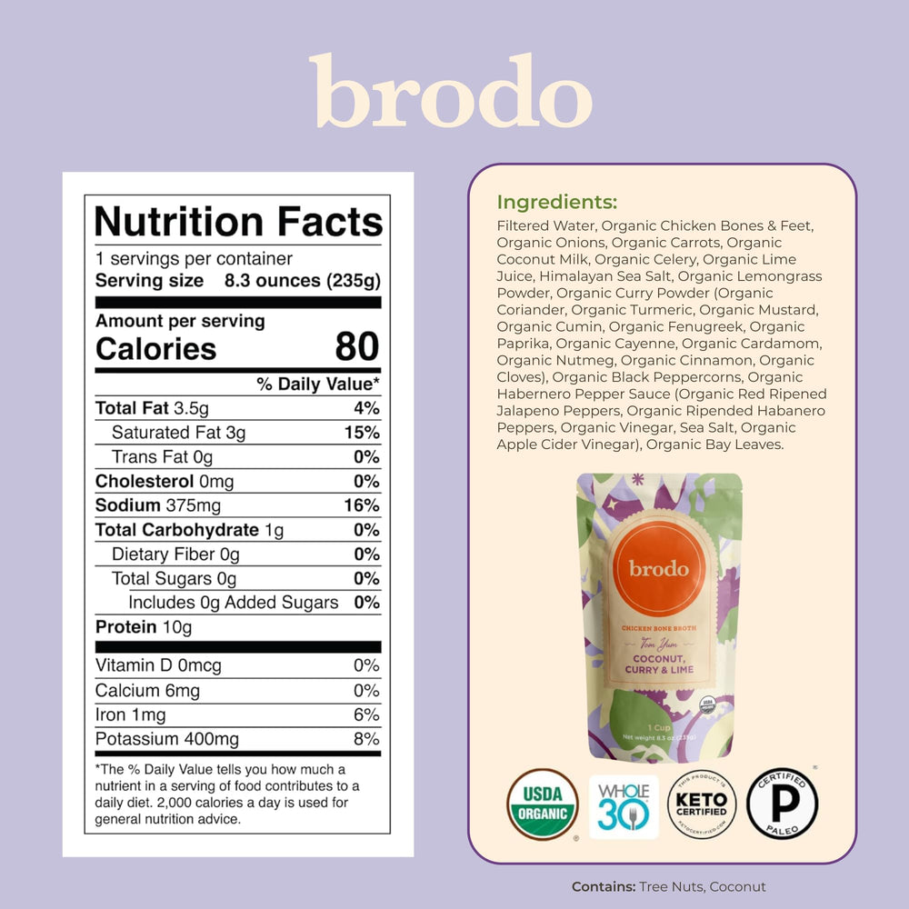 Brodo broth steaming in a mug for on-the-go nutrition