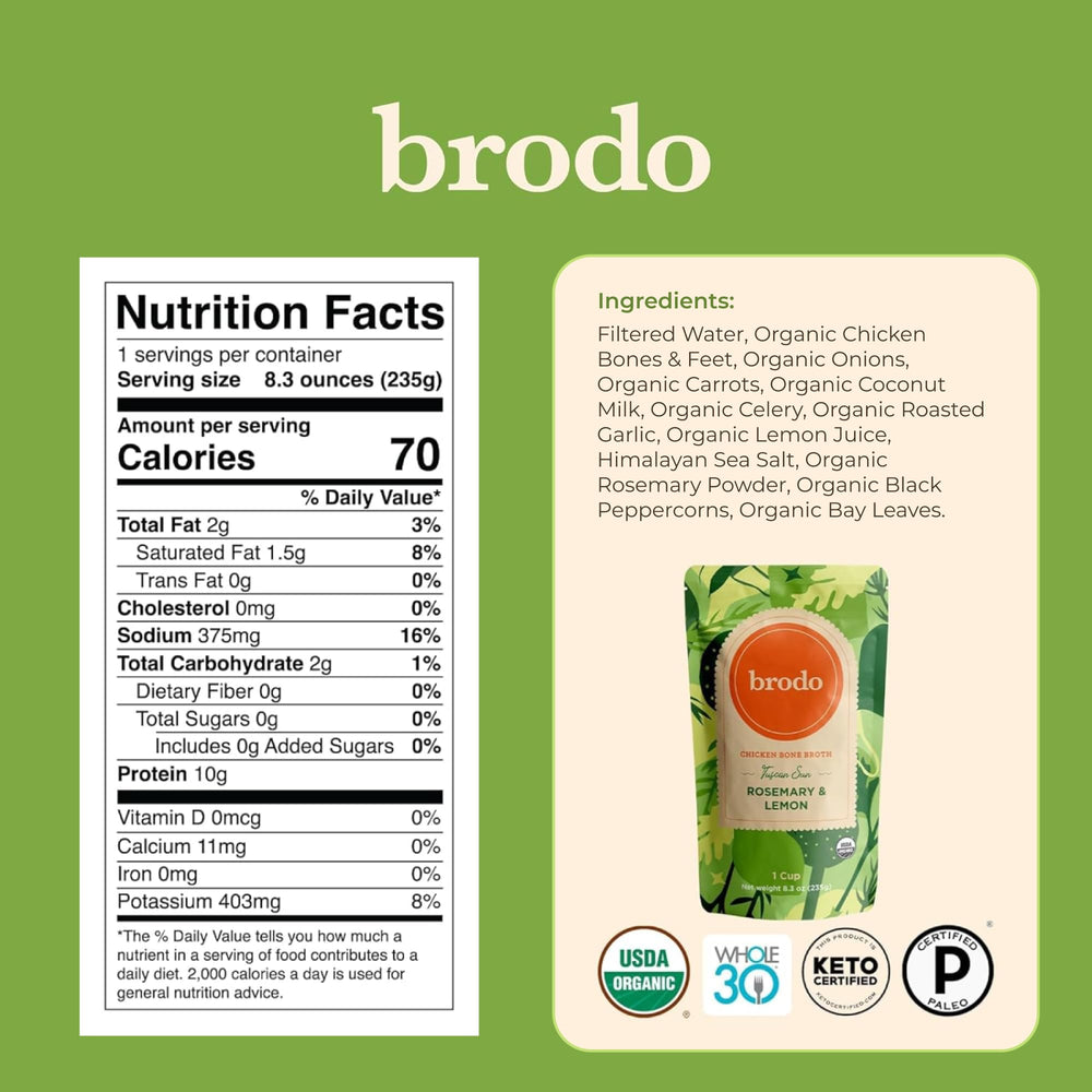 Brodo ingredients close-up: bones, vegetables, aromatics