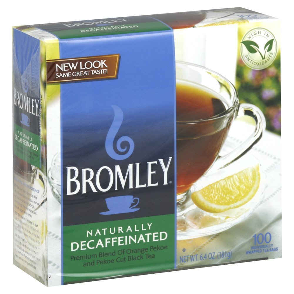 Bromley Decaffeinated Tea cup featuring a caffeine-free brew for evenings.