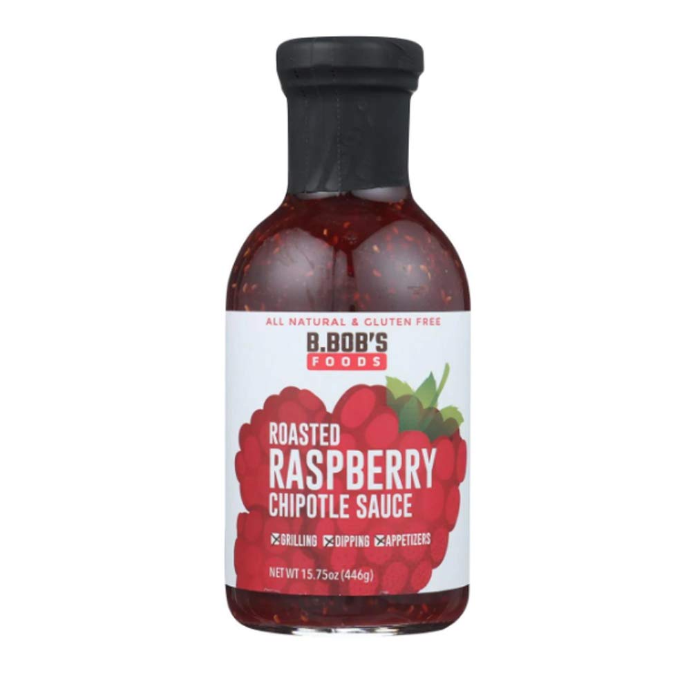 Bronco Bob's Raspberry Chipotle sauce used as a dipping glaze