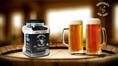 Bronco Billy's beef jerky open jar showcasing resealable freshness for later