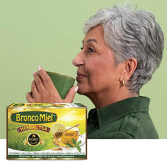 BRONCOMIEL eucalyptus-leaning blend delivers a soothing aroma as steam rises.