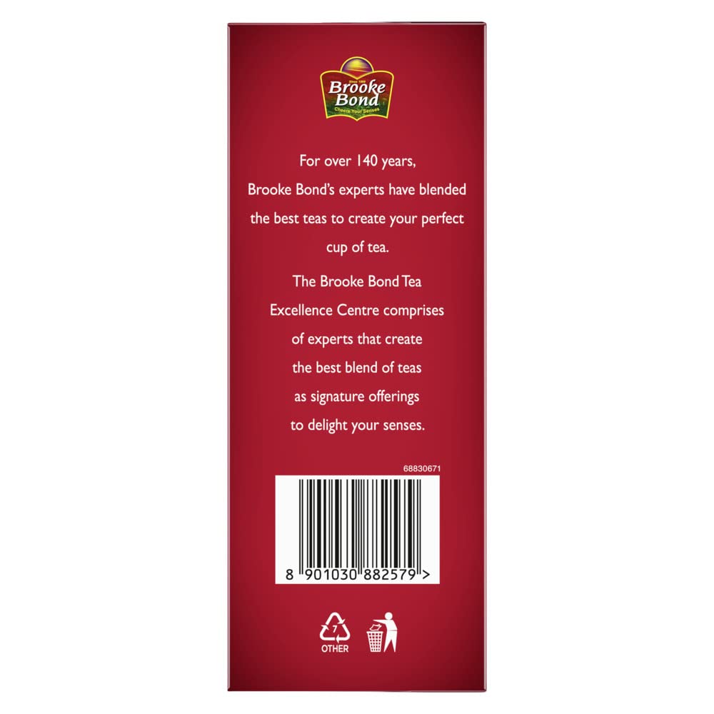 Brooke Bond Red Label Natural Care steaming cup of tea