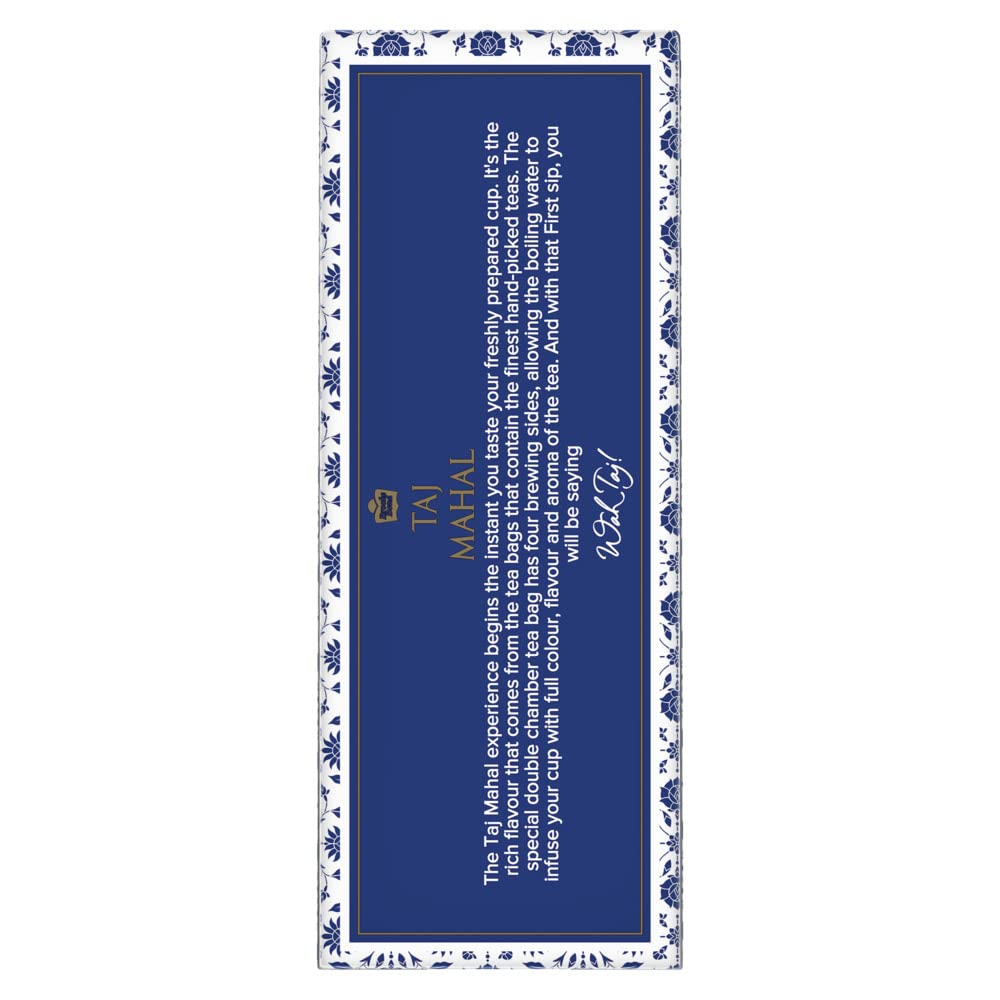 Premium Taj Mahal tea bag tin for easy storage