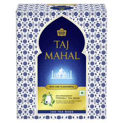 Brooke Bond Taj Mahal tea bags in a 100-pack for daily brewing