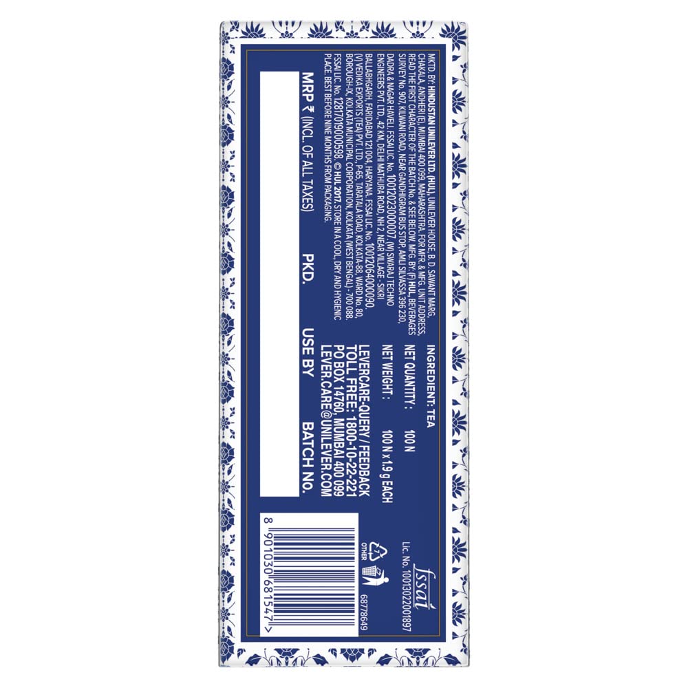 Taj Mahal tea bags steeping in a cup releasing rich aroma